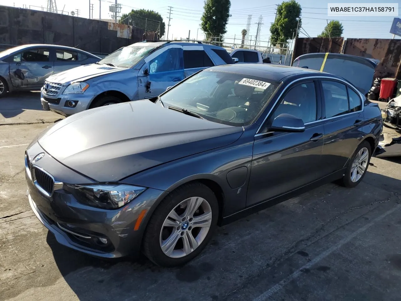 2017 BMW 330E VIN: WBA8E1C37HA158791 Lot: 69402384