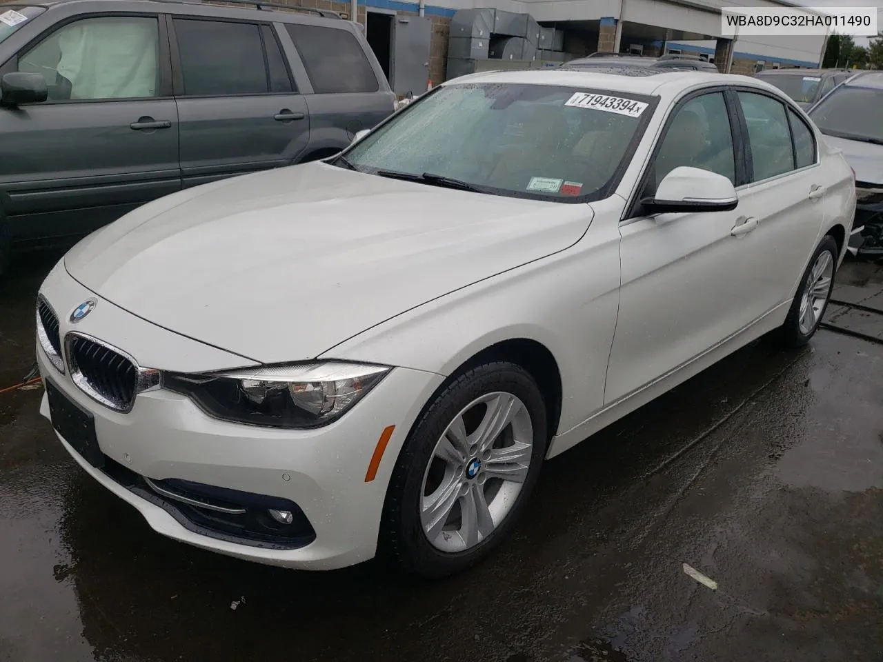 2017 BMW 330 Xi VIN: WBA8D9C32HA011490 Lot: 71943394