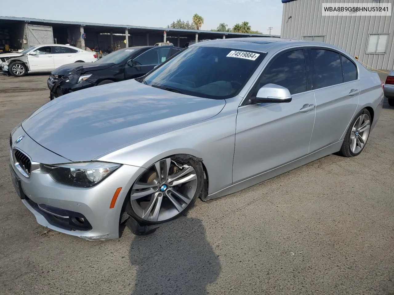 2017 BMW 330 I VIN: WBA8B9G58HNU51241 Lot: 74519884