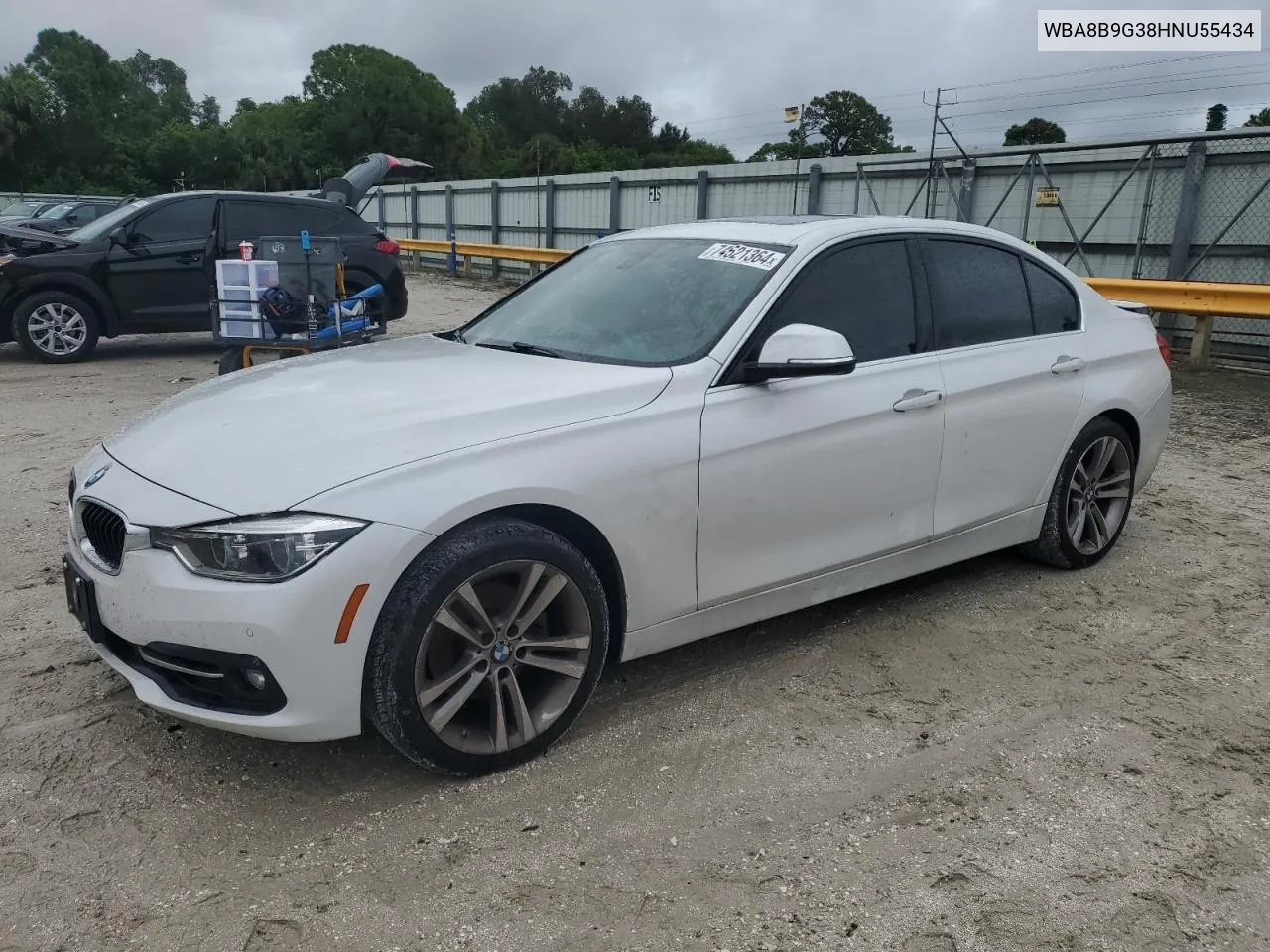 2017 BMW 330 I VIN: WBA8B9G38HNU55434 Lot: 74521364