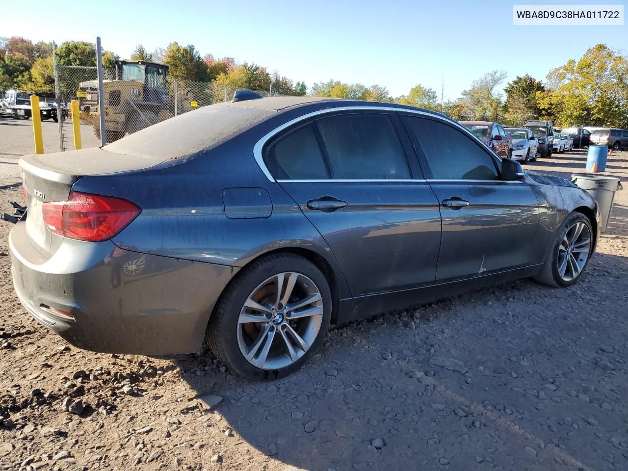 2017 BMW 330 Xi VIN: WBA8D9C38HA011722 Lot: 75386824