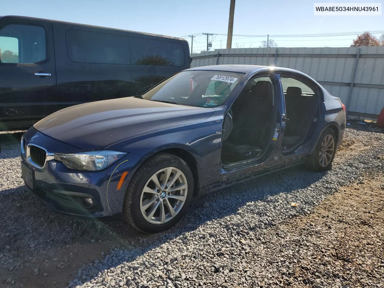 2017 BMW 320 Xi VIN: WBA8E5G34HNU43961 Lot: 76912974