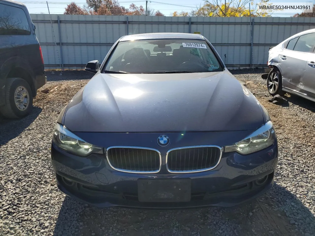 2017 BMW 320 Xi VIN: WBA8E5G34HNU43961 Lot: 76912974