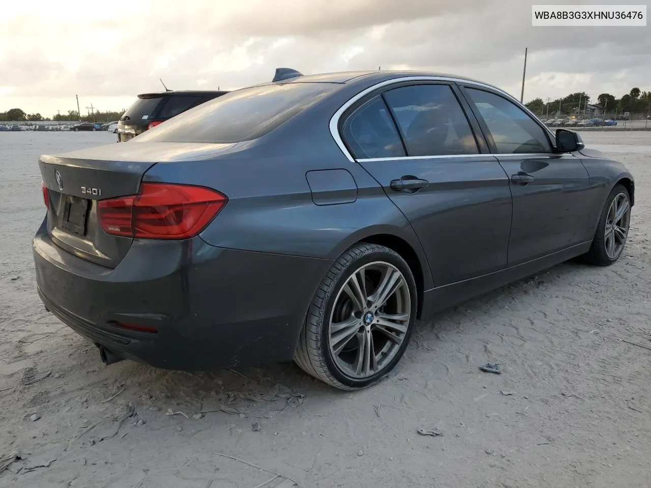 2017 BMW 340 I VIN: WBA8B3G3XHNU36476 Lot: 78857604