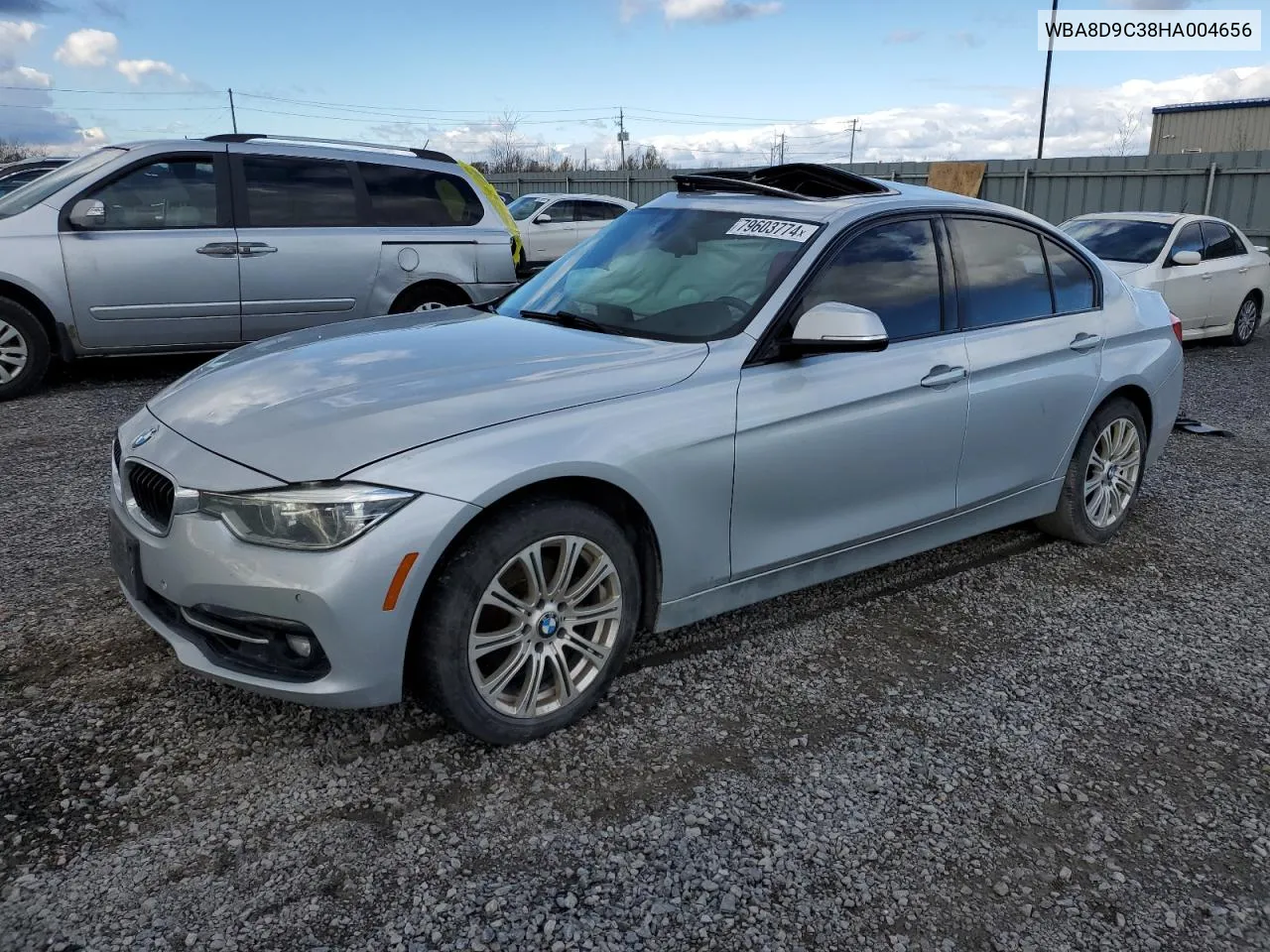 2017 BMW 330 Xi VIN: WBA8D9C38HA004656 Lot: 79603774