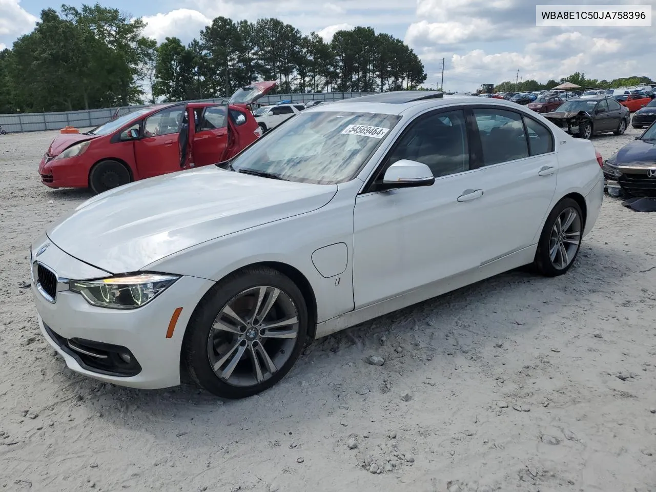 2018 BMW 330E VIN: WBA8E1C50JA758396 Lot: 54569464