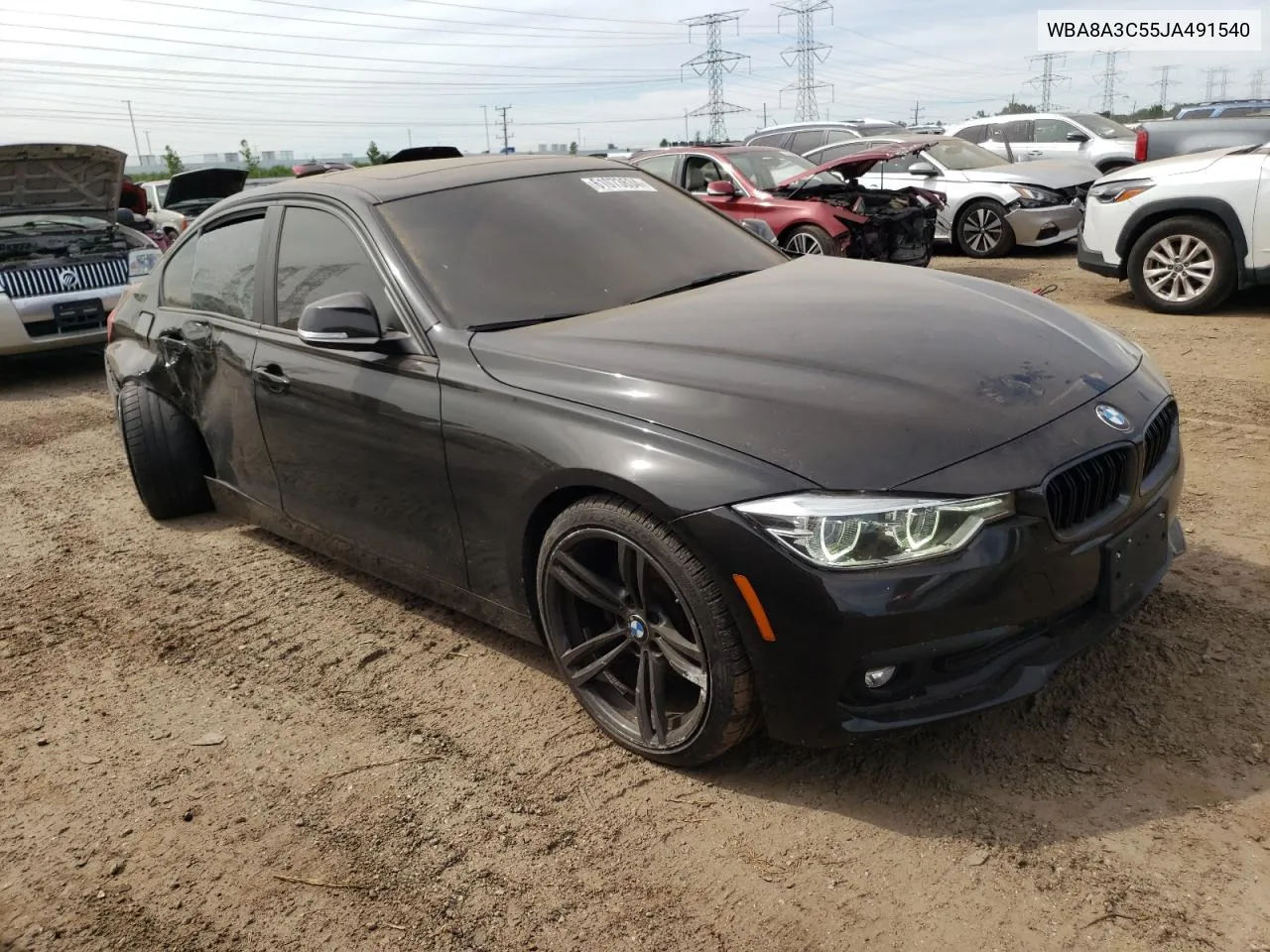 2018 BMW 320 Xi VIN: WBA8A3C55JA491540 Lot: 60688794