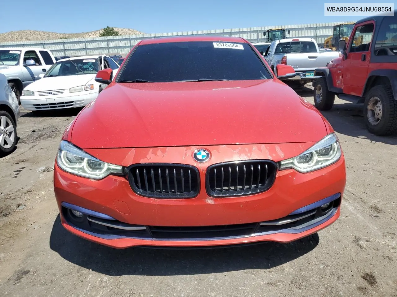 2018 BMW 330 Xi VIN: WBA8D9G54JNU68554 Lot: 63706504