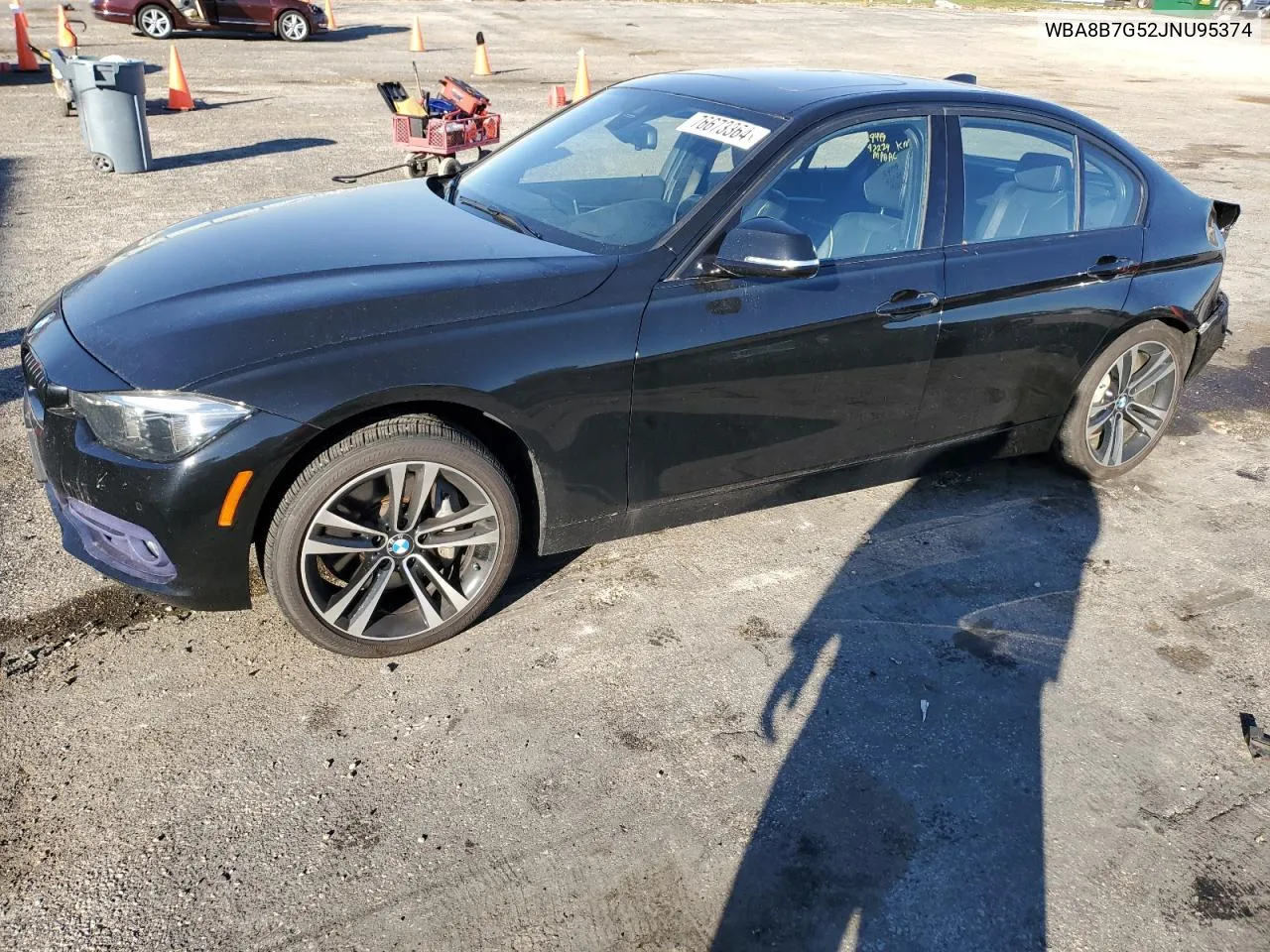 2018 BMW 340 Xi VIN: WBA8B7G52JNU95374 Lot: 76673364