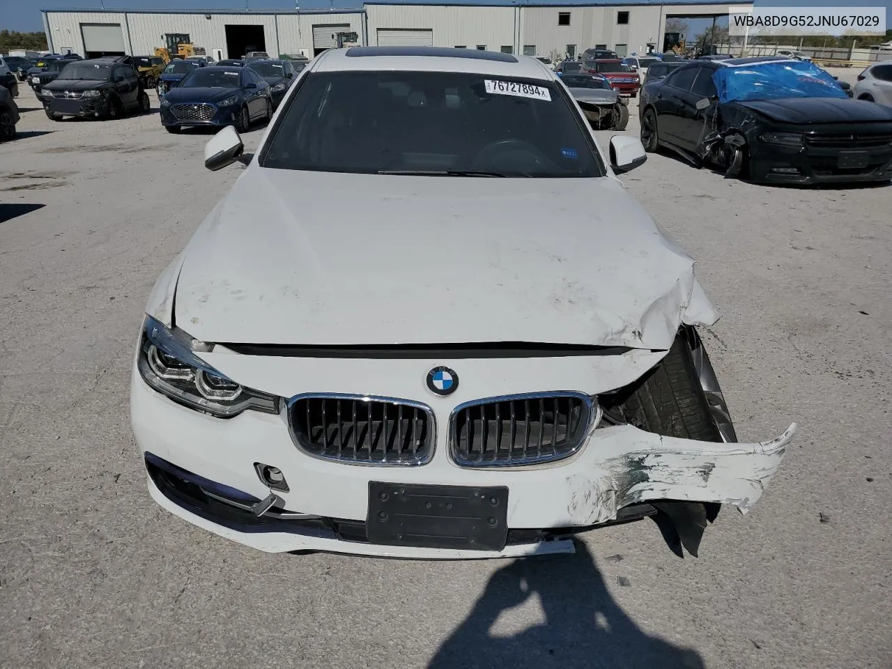 2018 BMW 330 Xi VIN: WBA8D9G52JNU67029 Lot: 76727894