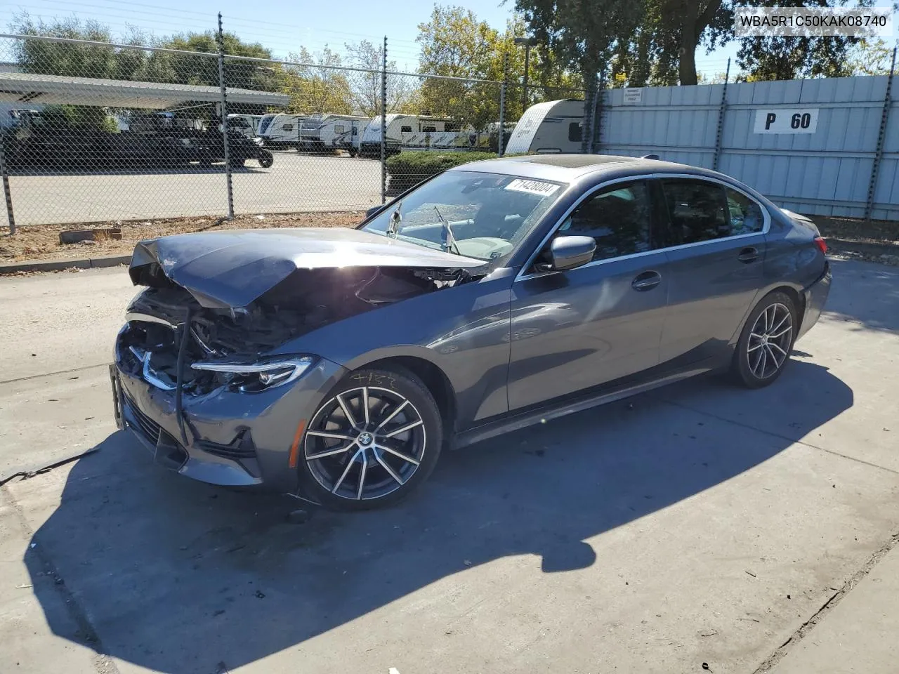 2019 BMW 330I VIN: WBA5R1C50KAK08740 Lot: 71428004