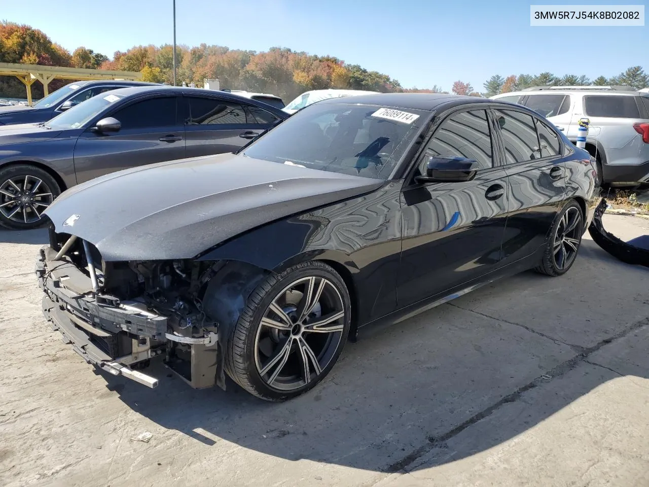 2019 BMW 330Xi VIN: 3MW5R7J54K8B02082 Lot: 76089114