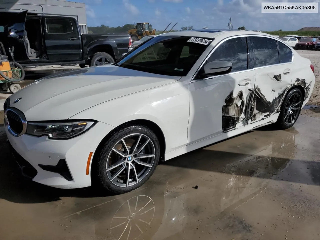 2019 BMW 330I VIN: WBA5R1C55KAK06305 Lot: 77898064