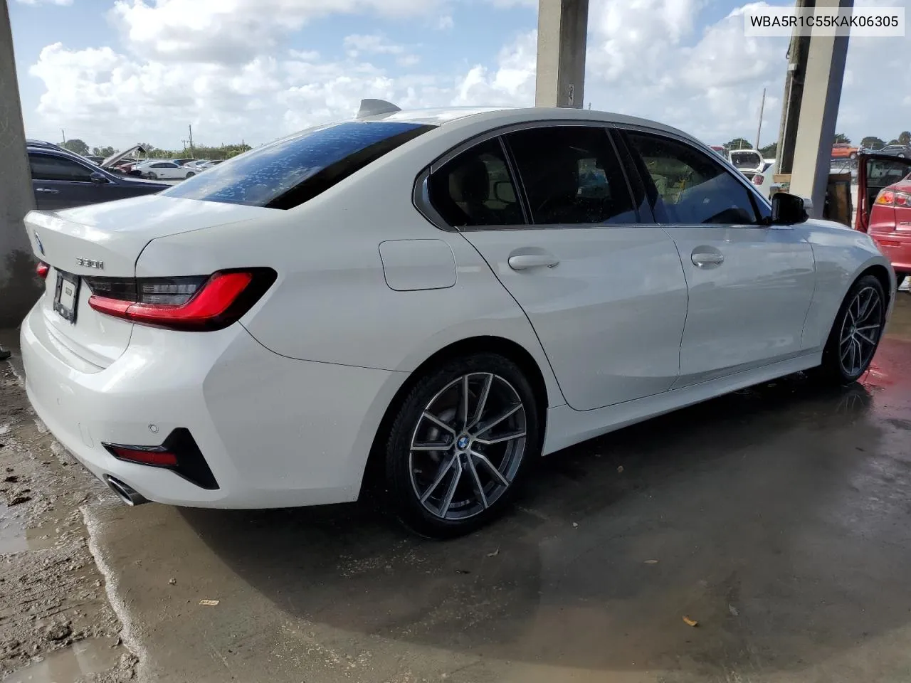 2019 BMW 330I VIN: WBA5R1C55KAK06305 Lot: 77898064