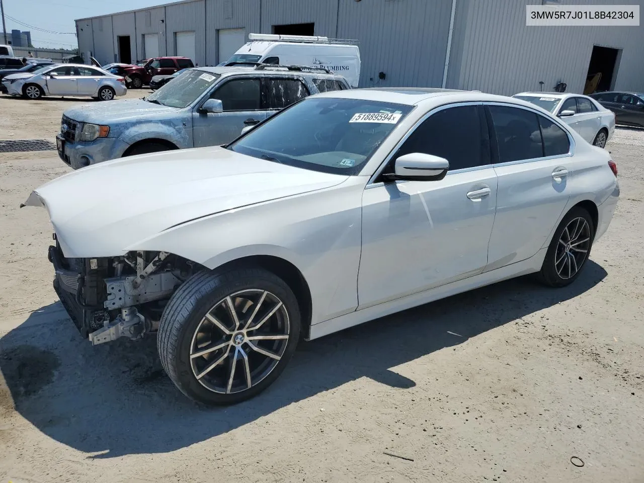 2020 BMW 330Xi VIN: 3MW5R7J01L8B42304 Lot: 51889594