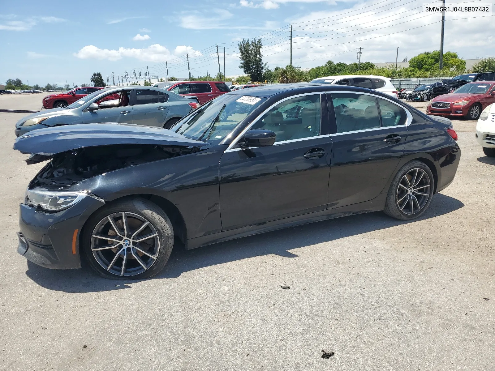 2020 BMW 330I VIN: 3MW5R1J04L8B07432 Lot: 54730954