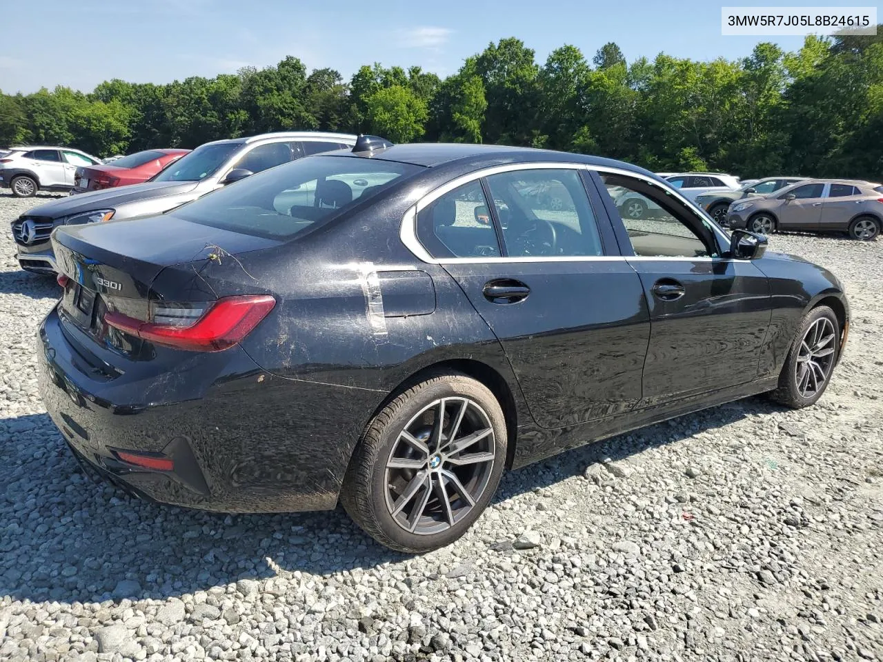 2020 BMW 330Xi VIN: 3MW5R7J05L8B24615 Lot: 55618344