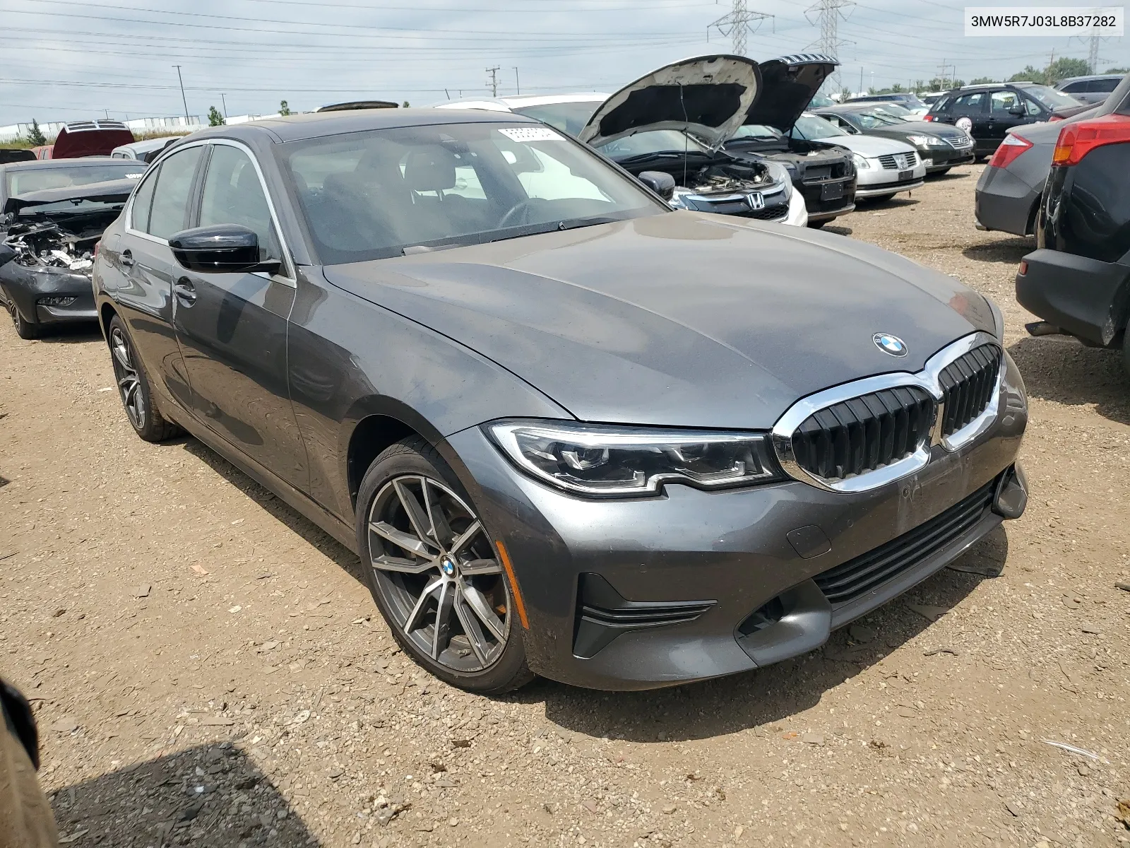 3MW5R7J03L8B37282 2020 BMW 330Xi