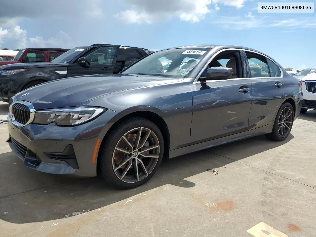 2020 BMW 330I VIN: 3MW5R1J01L8B08036 Lot: 73846194