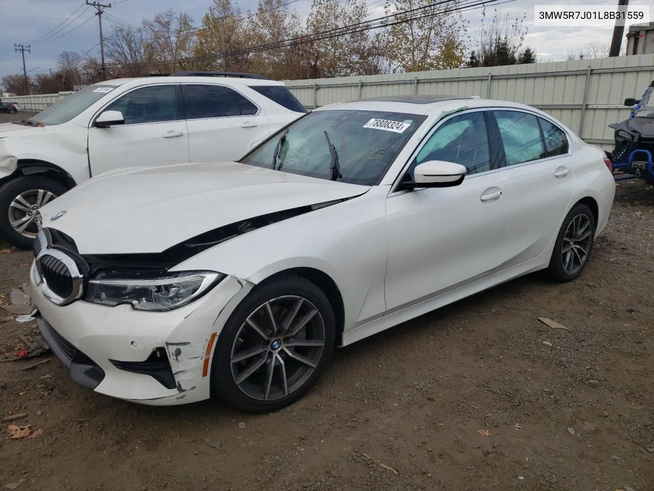 2020 BMW 330Xi VIN: 3MW5R7J01L8B31559 Lot: 78808324