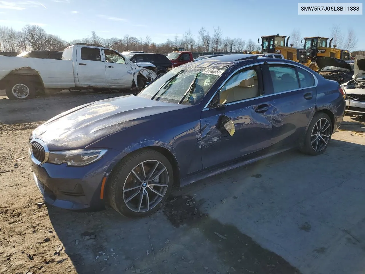 2020 BMW 330Xi VIN: 3MW5R7J06L8B11338 Lot: 80246664