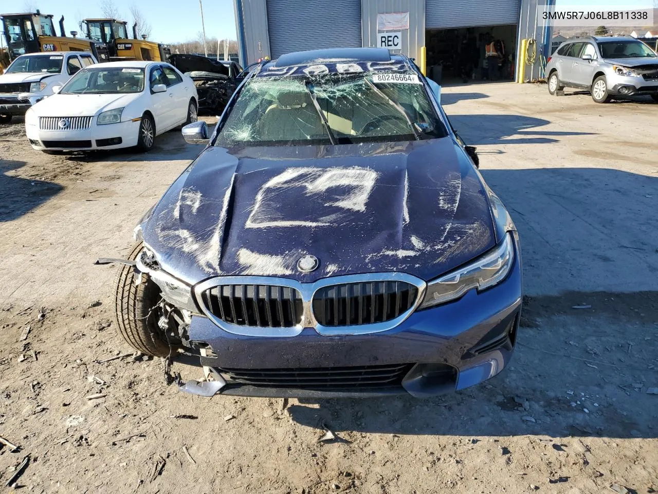 2020 BMW 330Xi VIN: 3MW5R7J06L8B11338 Lot: 80246664