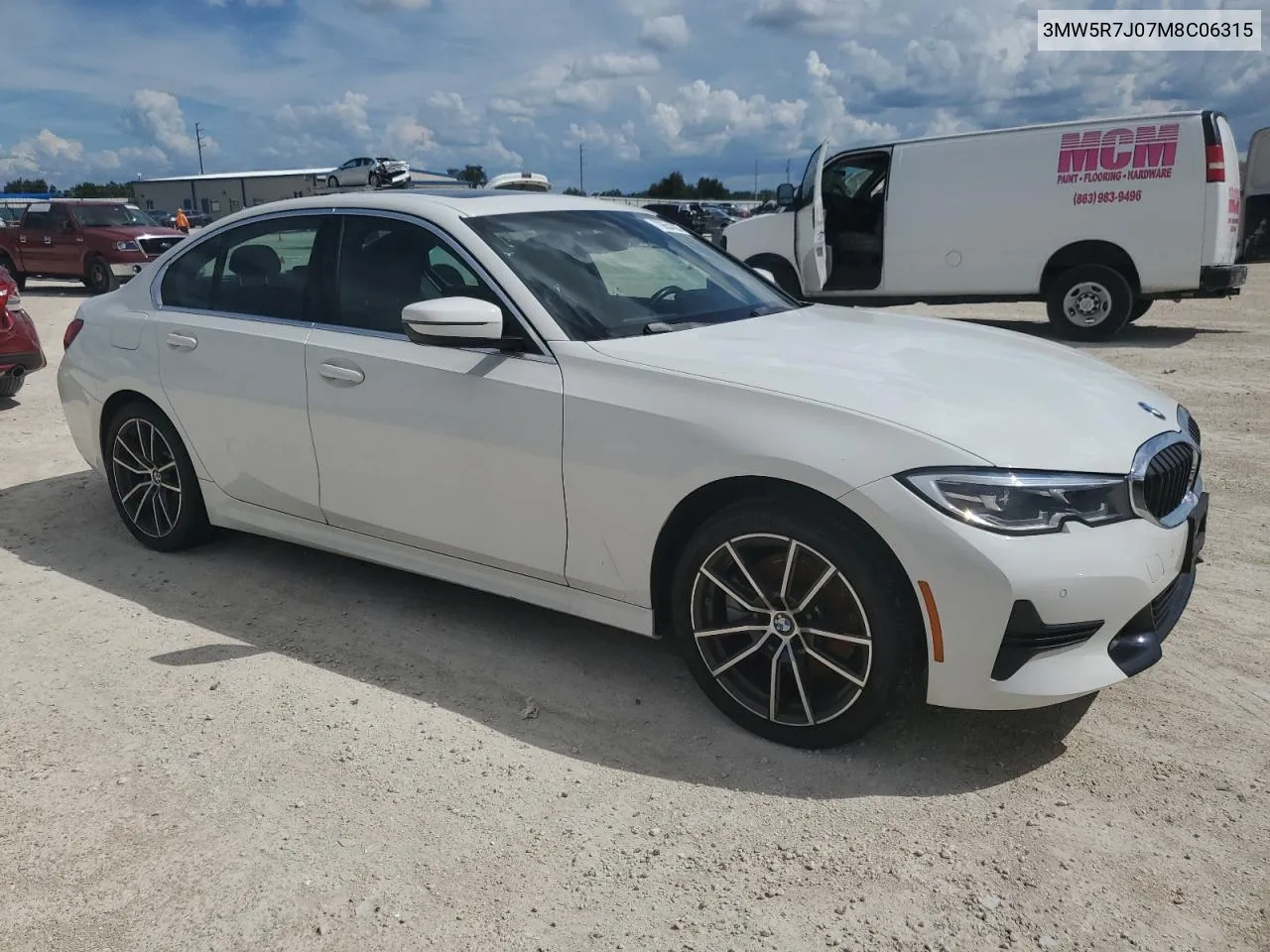 2021 BMW 330Xi VIN: 3MW5R7J07M8C06315 Lot: 70654324