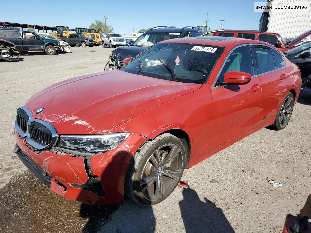 2021 BMW 330I VIN: 3MW5R1J00M8C09196 Lot: 72721114