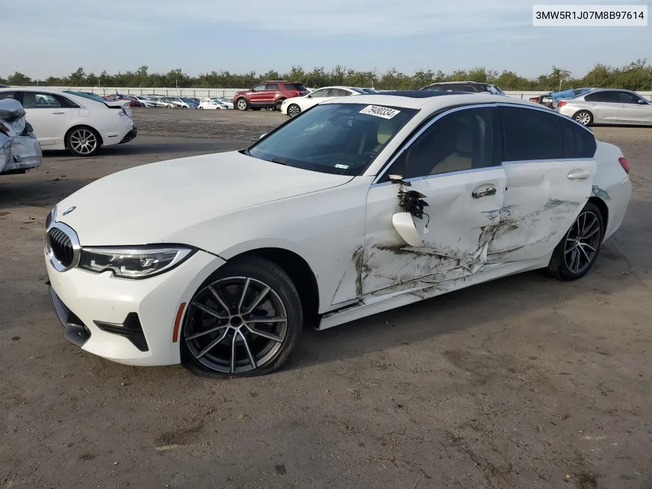 2021 BMW 330I VIN: 3MW5R1J07M8B97614 Lot: 79480334