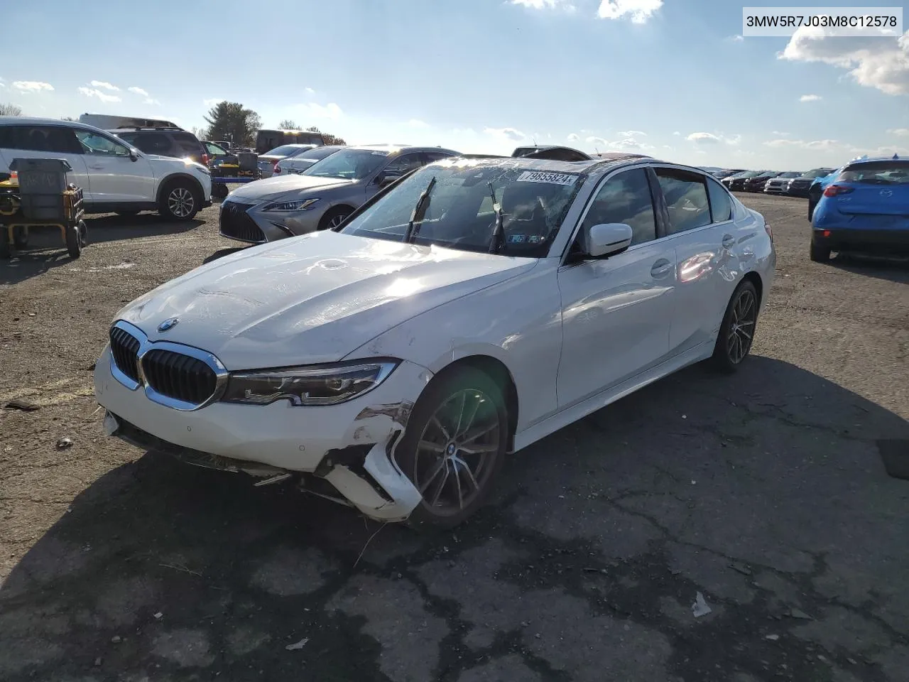 2021 BMW 330Xi VIN: 3MW5R7J03M8C12578 Lot: 79855824