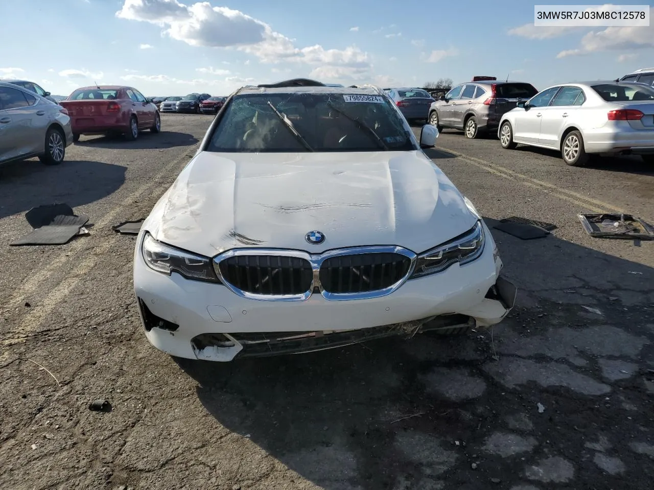 2021 BMW 330Xi VIN: 3MW5R7J03M8C12578 Lot: 79855824