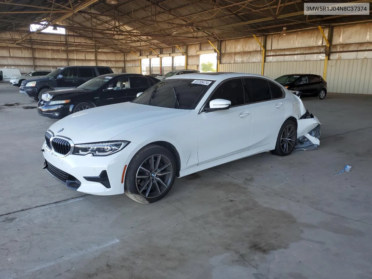 2022 BMW 330I VIN: 3MW5R1J04N8C37374 Lot: 53705474