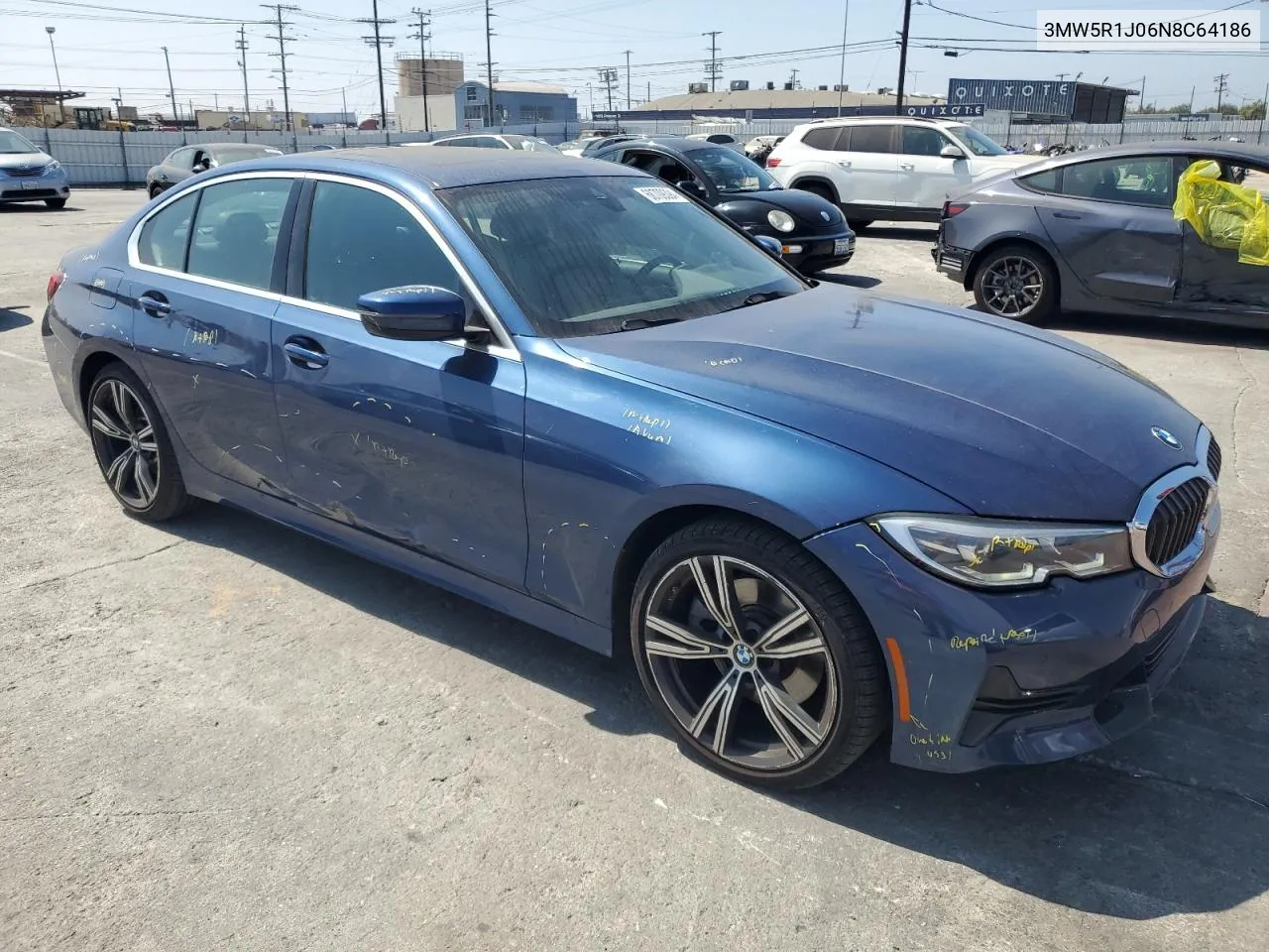 2022 BMW 330I VIN: 3MW5R1J06N8C64186 Lot: 68709394