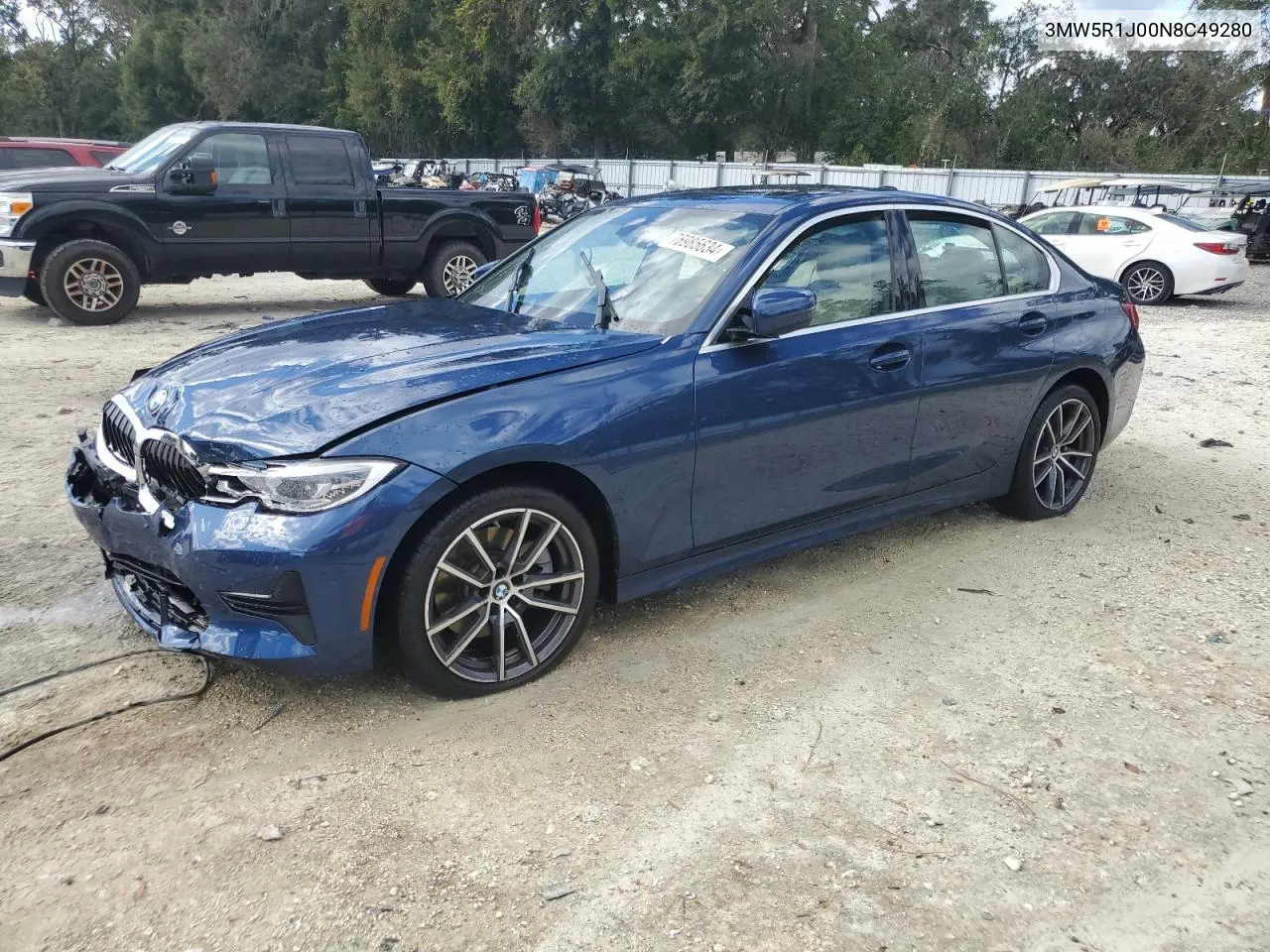 2022 BMW 330I VIN: 3MW5R1J00N8C49280 Lot: 76985634