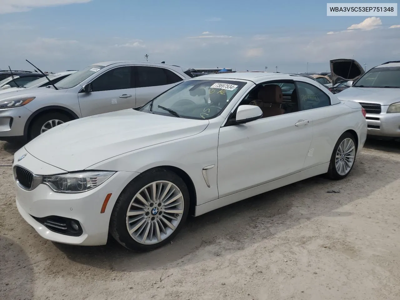 2014 BMW 428 I VIN: WBA3V5C53EP751348 Lot: 73697534