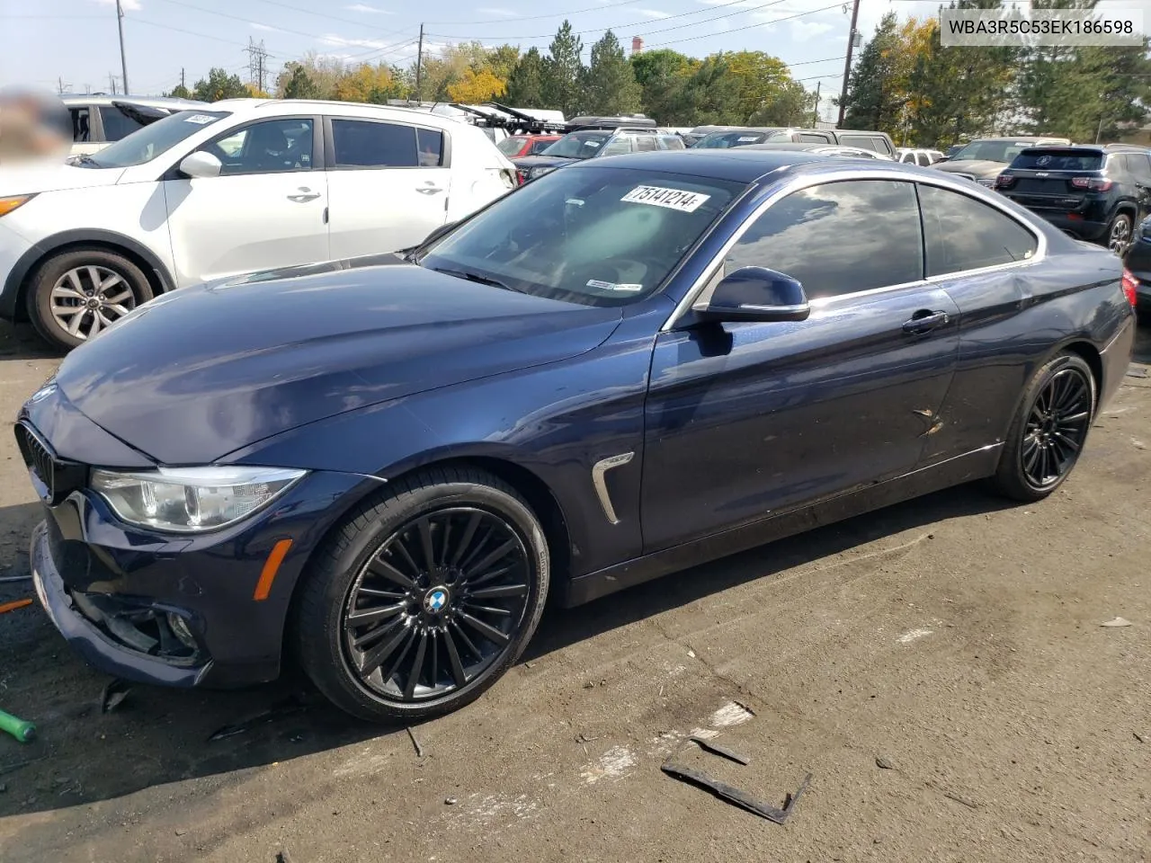 2014 BMW 435 Xi VIN: WBA3R5C53EK186598 Lot: 75141214