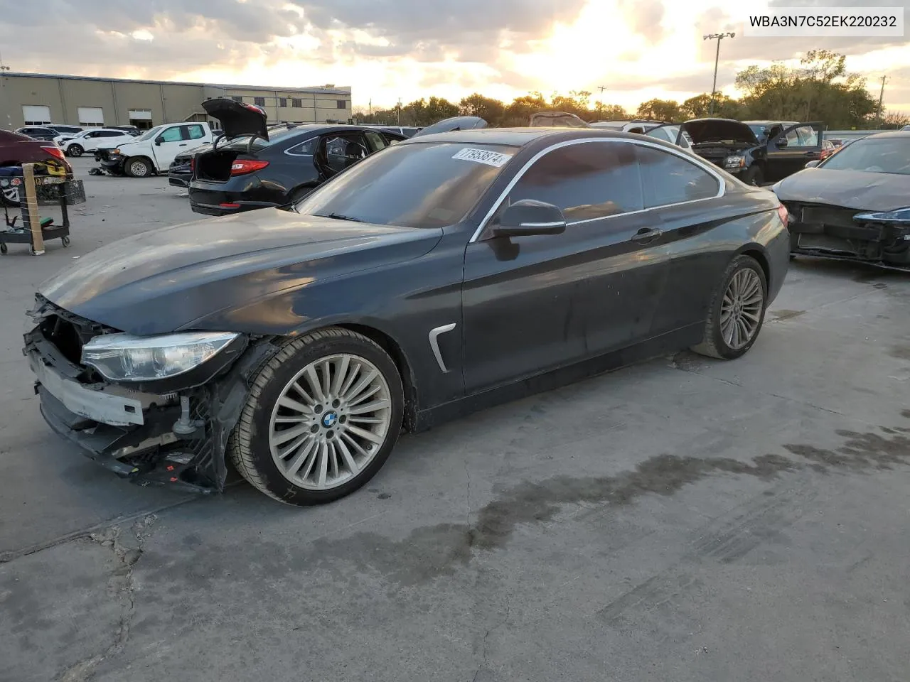 2014 BMW 428 I VIN: WBA3N7C52EK220232 Lot: 77953874