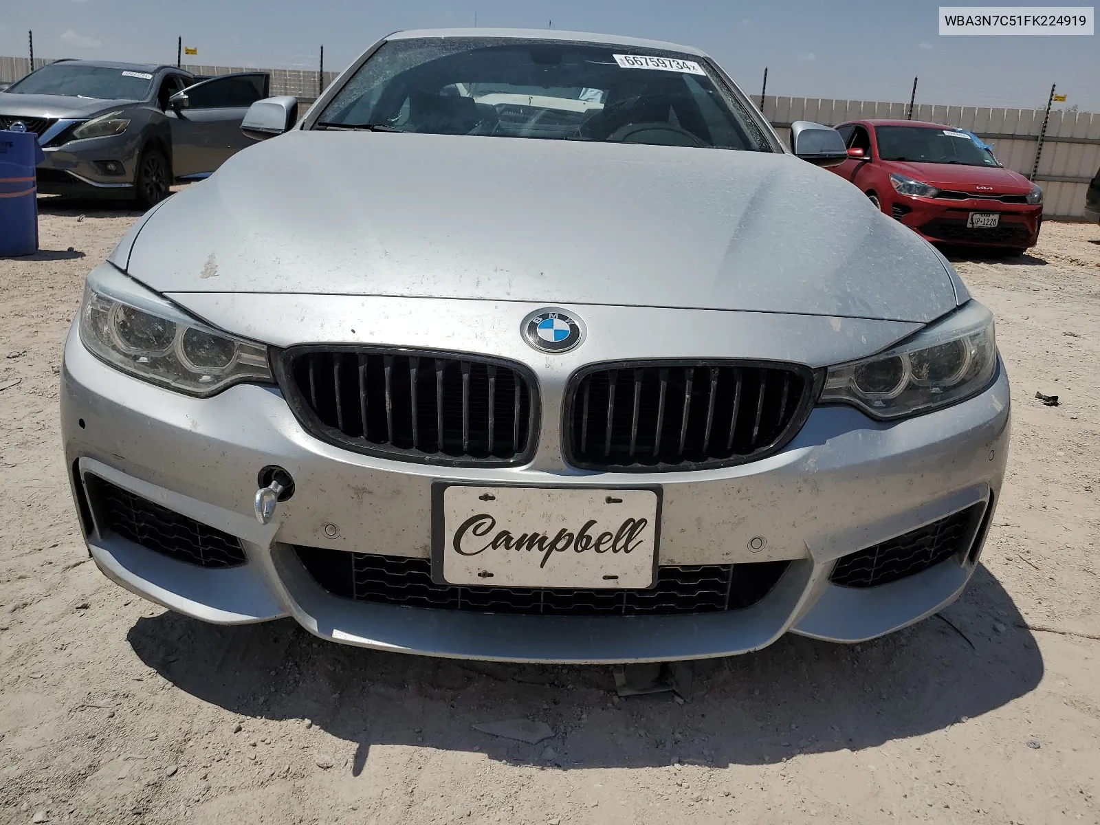 2015 BMW 428 I VIN: WBA3N7C51FK224919 Lot: 66759734