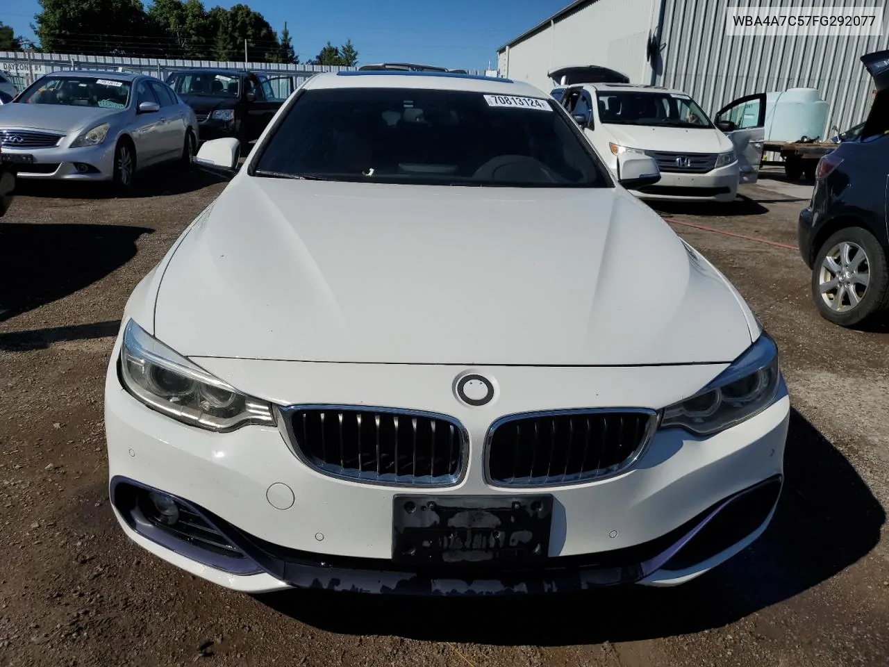 2015 BMW 428 Xi Gran Coupe VIN: WBA4A7C57FG292077 Lot: 70813124