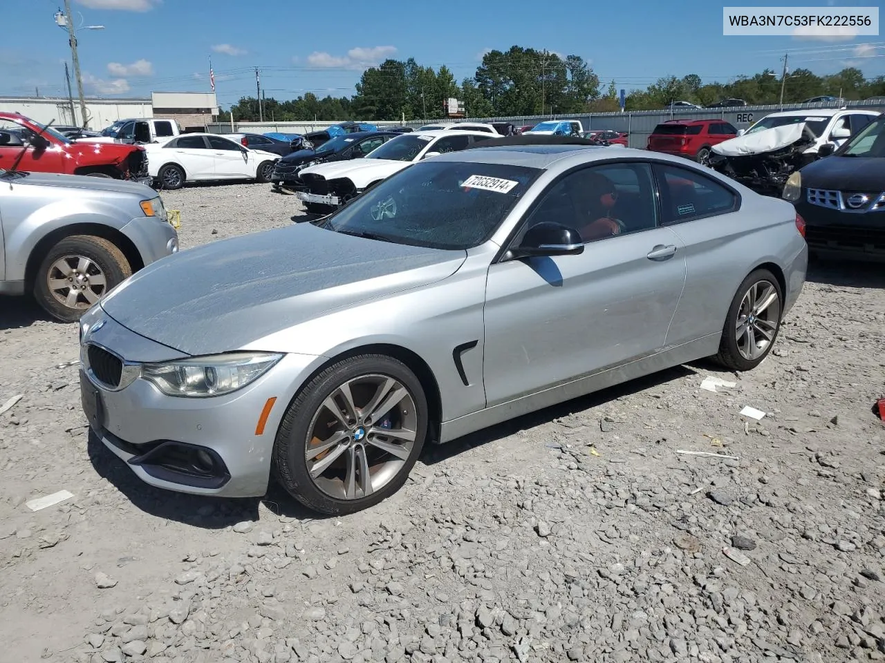 2015 BMW 428 I VIN: WBA3N7C53FK222556 Lot: 72652914