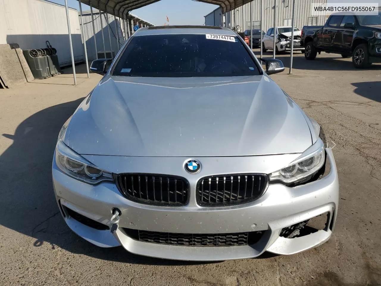 2015 BMW 435 I Gran Coupe VIN: WBA4B1C56FD955067 Lot: 73974474