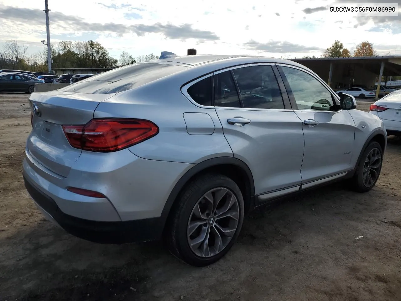 2015 BMW X4 xDrive28I VIN: 5UXXW3C56F0M86990 Lot: 75108194