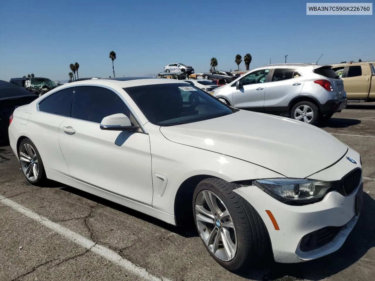 2016 BMW 428 I VIN: WBA3N7C59GK226760 Lot: 72568144