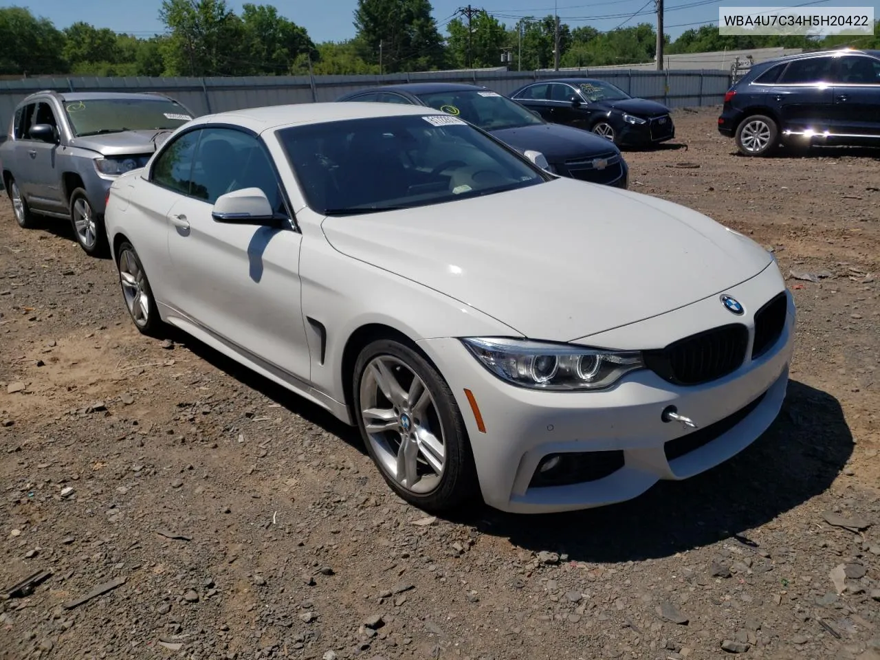 WBA4U7C34H5H20422 2017 BMW 430I