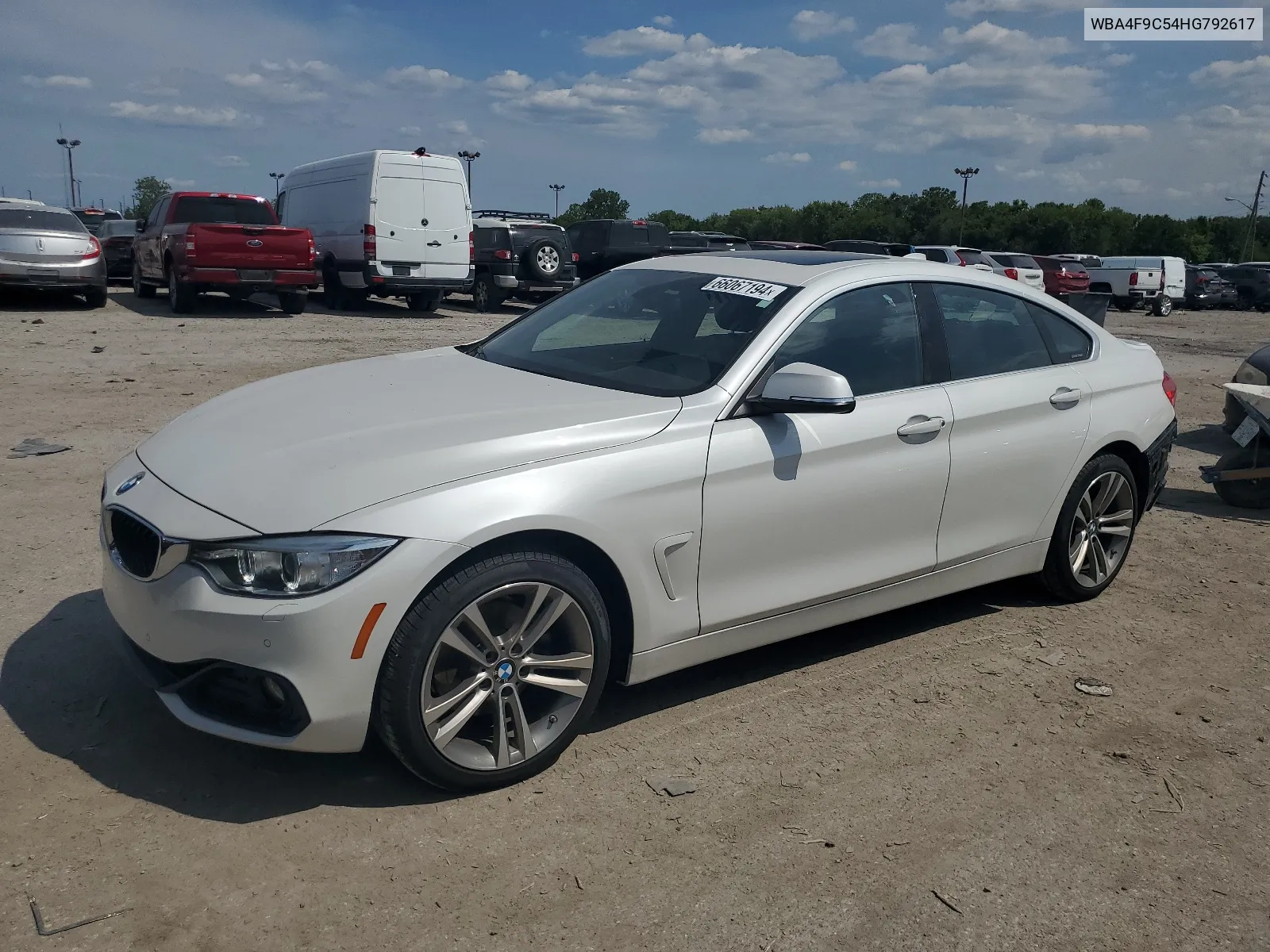 2017 BMW 430Xi Gran Coupe VIN: WBA4F9C54HG792617 Lot: 66067194