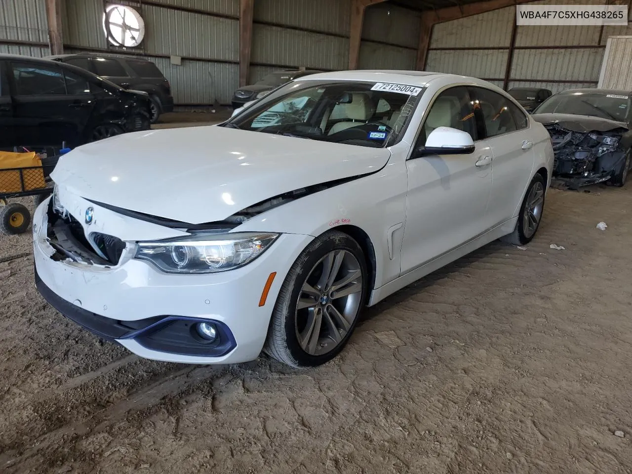 2017 BMW 430I Gran Coupe VIN: WBA4F7C5XHG438265 Lot: 72125004