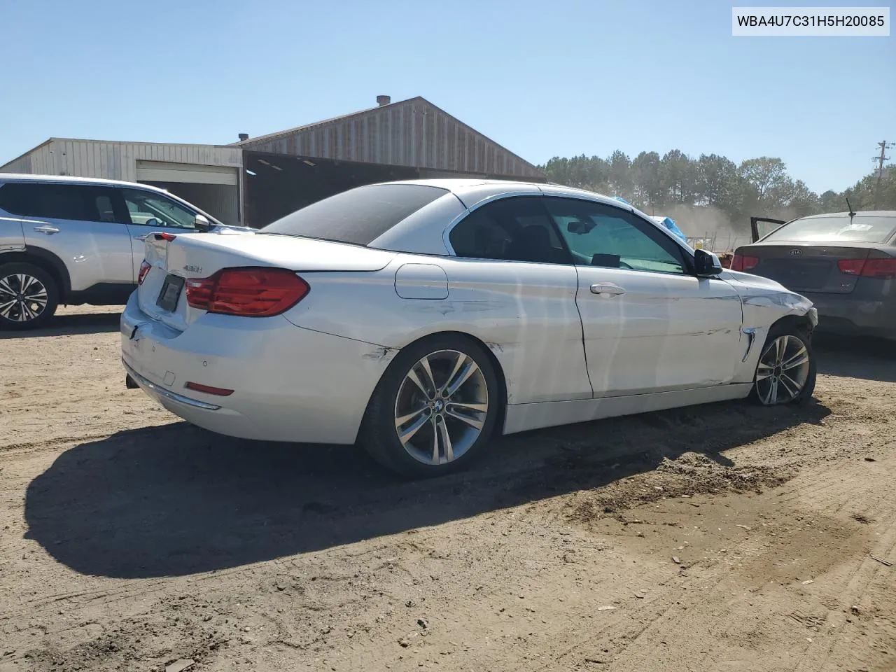 2017 BMW 430I VIN: WBA4U7C31H5H20085 Lot: 72759444