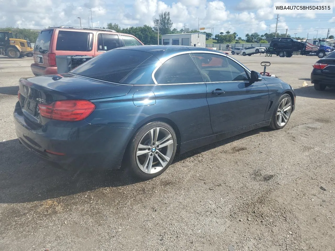 2017 BMW 430I VIN: WBA4U7C58H5D43515 Lot: 73569964