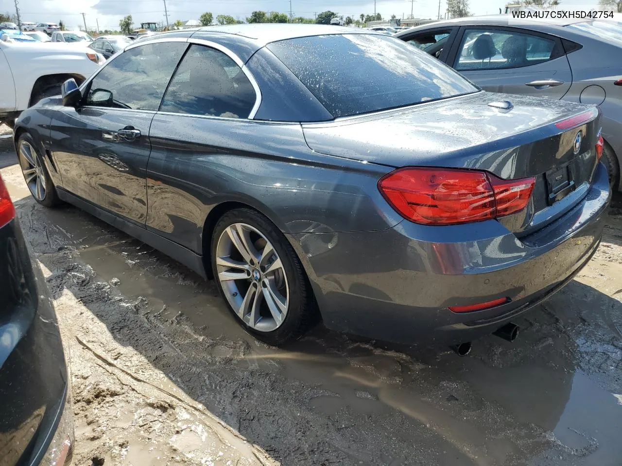 2017 BMW 430I VIN: WBA4U7C5XH5D42754 Lot: 73941674