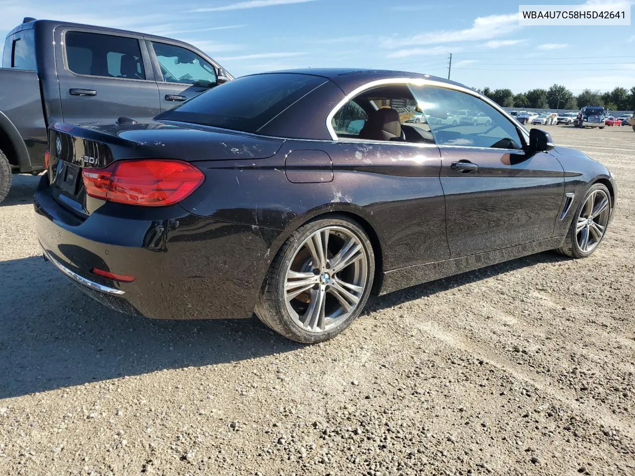 2017 BMW 430I VIN: WBA4U7C58H5D42641 Lot: 74140264